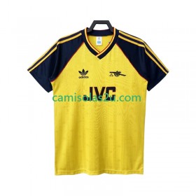 Camisolas de futebol Arsenal Retro Equipamento Alternativa 1988 1990 Manga Curta
